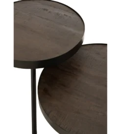 Stolik kawowy Fien 50 cm drewno mango*J-Line Online