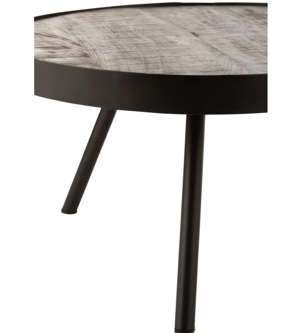 Stolik kawowy Fien 50 cm drewno mango*J-Line Online