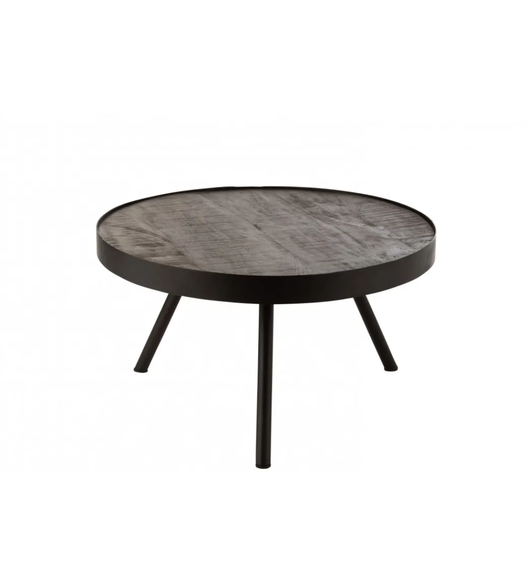 Stolik kawowy Fien 50 cm drewno mango*J-Line Online