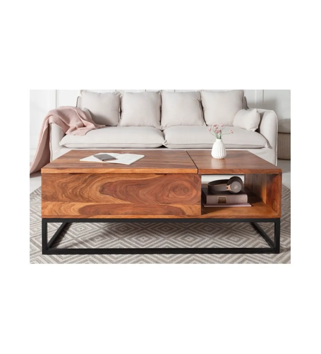 Stolik kawowy FINICE Makassar 110 cm drewno Sheesham*Invicta Interior Clearance