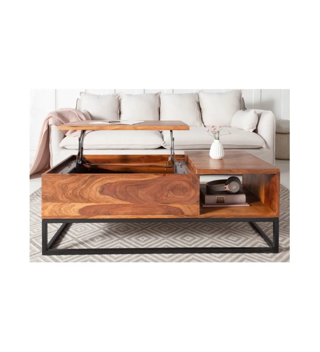 Stolik kawowy FINICE Makassar 110 cm drewno Sheesham*Invicta Interior Clearance
