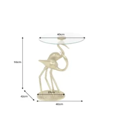 Stolik kawowy FLAMINGO 40 cm złoty*Invicta Interior Clearance