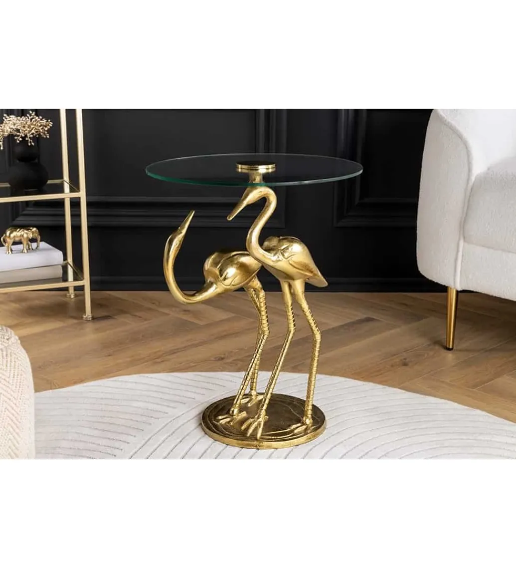 Stolik kawowy FLAMINGO 40 cm złoty*Invicta Interior Clearance