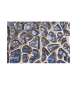 Stolik kawowy FLANK Leaf 73 cm srebrny*Invicta Interior Outlet