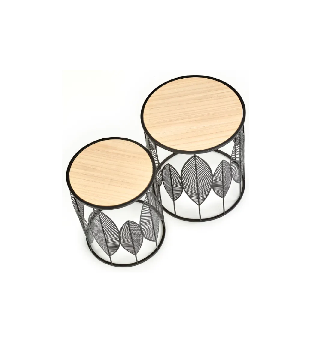 Stolik Kawowy FOLLA set 2 czarny*Halmar Online