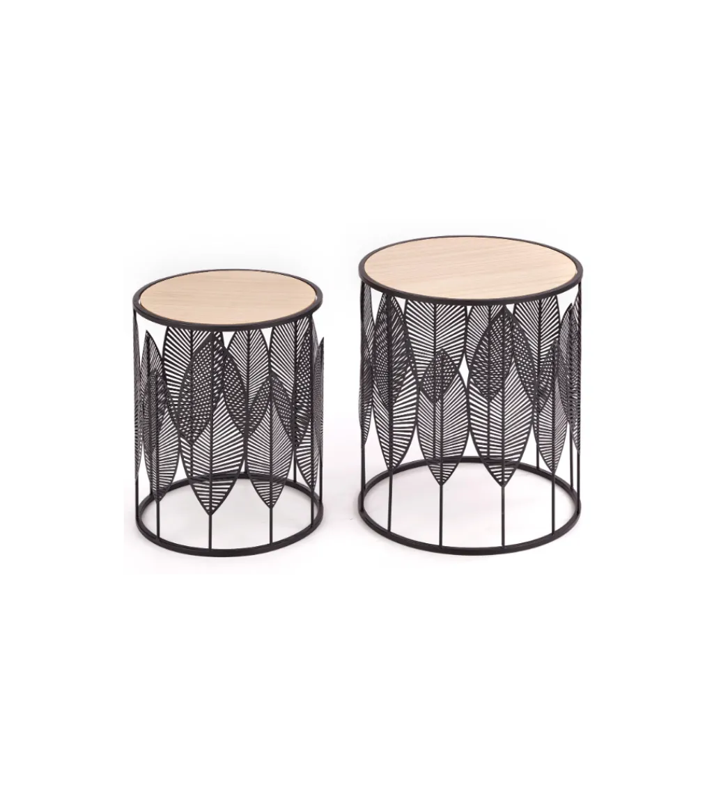 Stolik Kawowy FOLLA set 2 czarny*Halmar Online