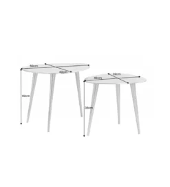 Stolik kawowy FUMIO set 2 złoty*Invicta Interior Outlet
