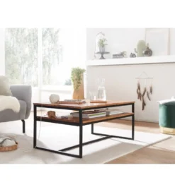 Stolik kawowy FUNI 100 cm drewno akacja*WOHNLING, GERMANY Discount