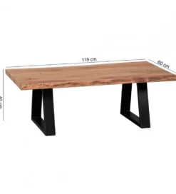 Stolik kawowy GAYA 115 cm drewno akacja*WOHNLING, GERMANY Outlet