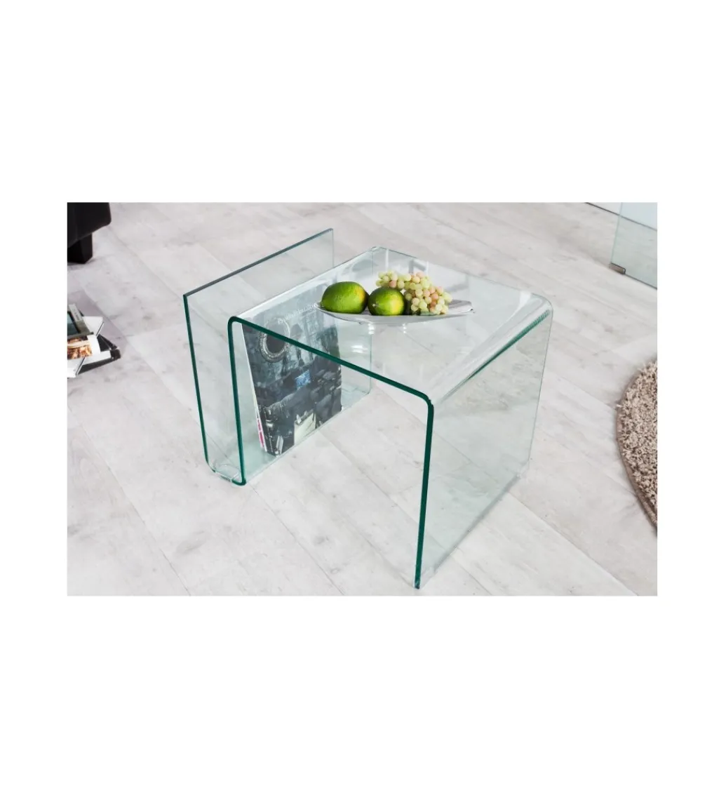 Stolik kawowy GEISTER Fantome 50 cm szklany*Invicta Interior New