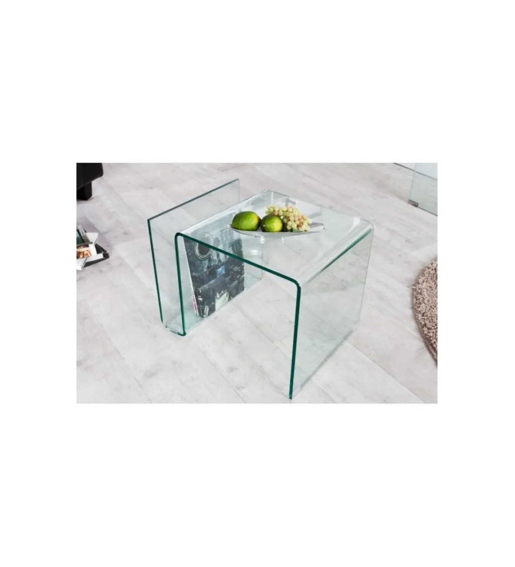 Stolik Kawowy GEISTER Fantome 50 Cm Szklany*Invicta Interior Clearance