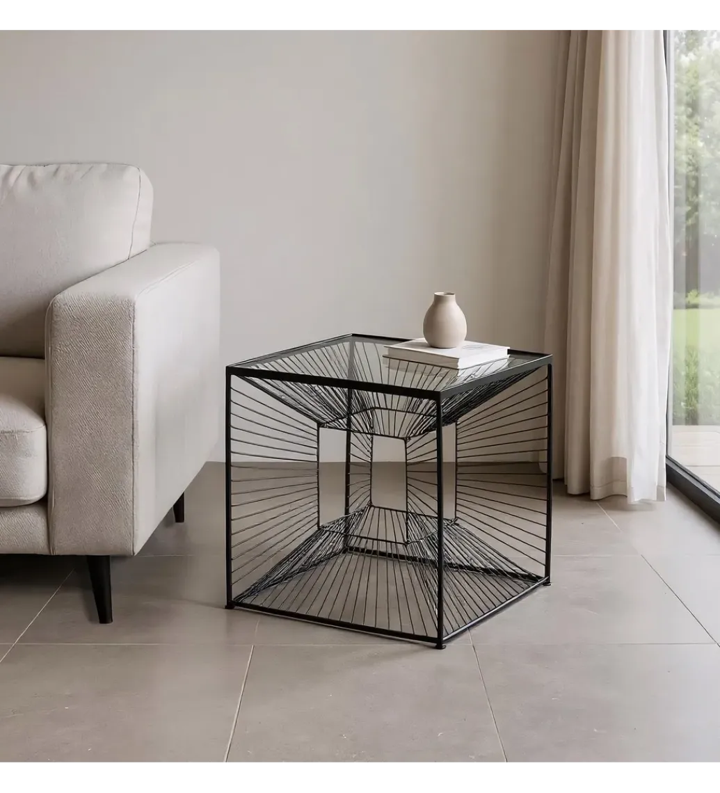 Stolik kawowy GEMETRO 45 cm czarny*Zona-Design Online