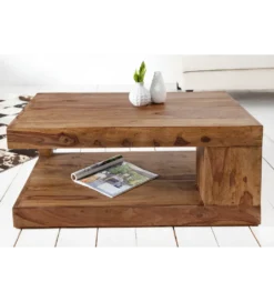Stolik kawowy Giant XL 90 cm drewno Sheesham*Invicta Interior Clearance