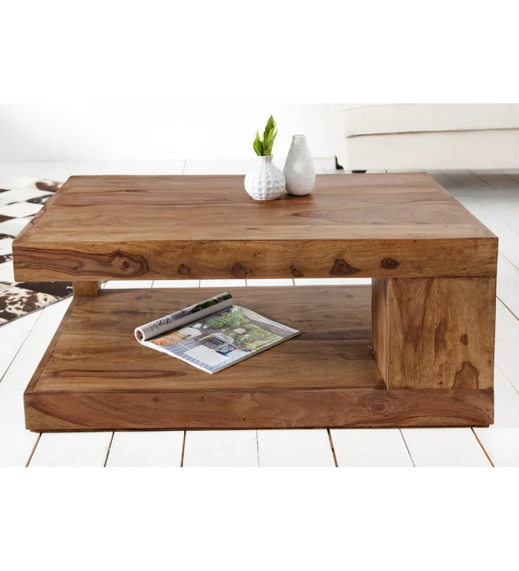 Stolik kawowy Giant XL 90 cm drewno Sheesham*Invicta Interior Clearance