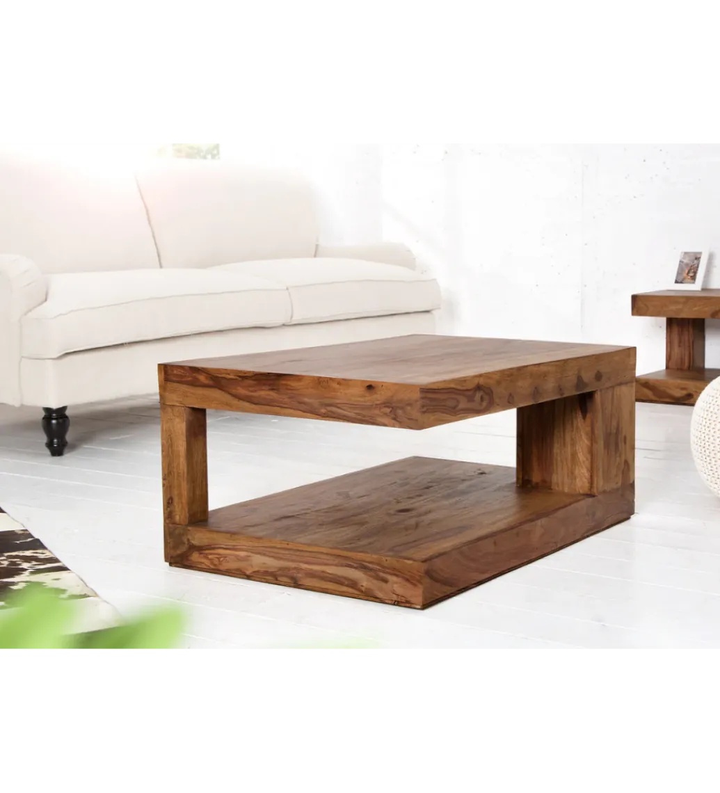 Stolik kawowy Giant XL 90 cm drewno Sheesham*Invicta Interior Clearance