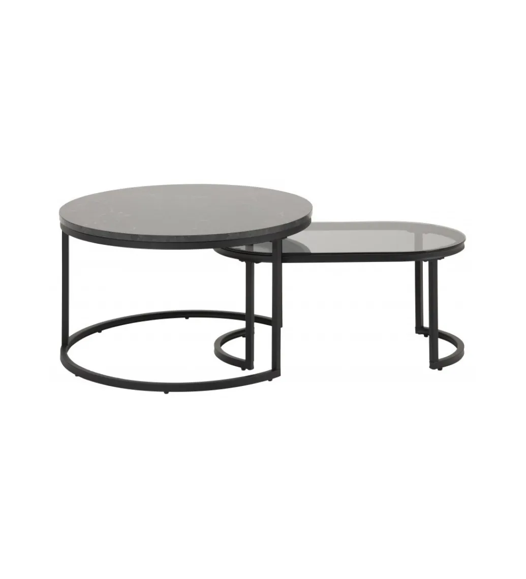 Stolik kawowy GIRON set 2 w optyce marmuru*Invicta Interior