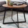 Stolik kawowy GLOBI 60 cm drewno sheesham*WOHNLING, GERMANY Hot