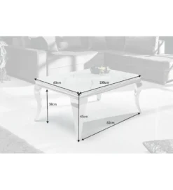 Stolik kawowy GLORIA 100 cm w optyce marmuru*Invicta Interior Discount