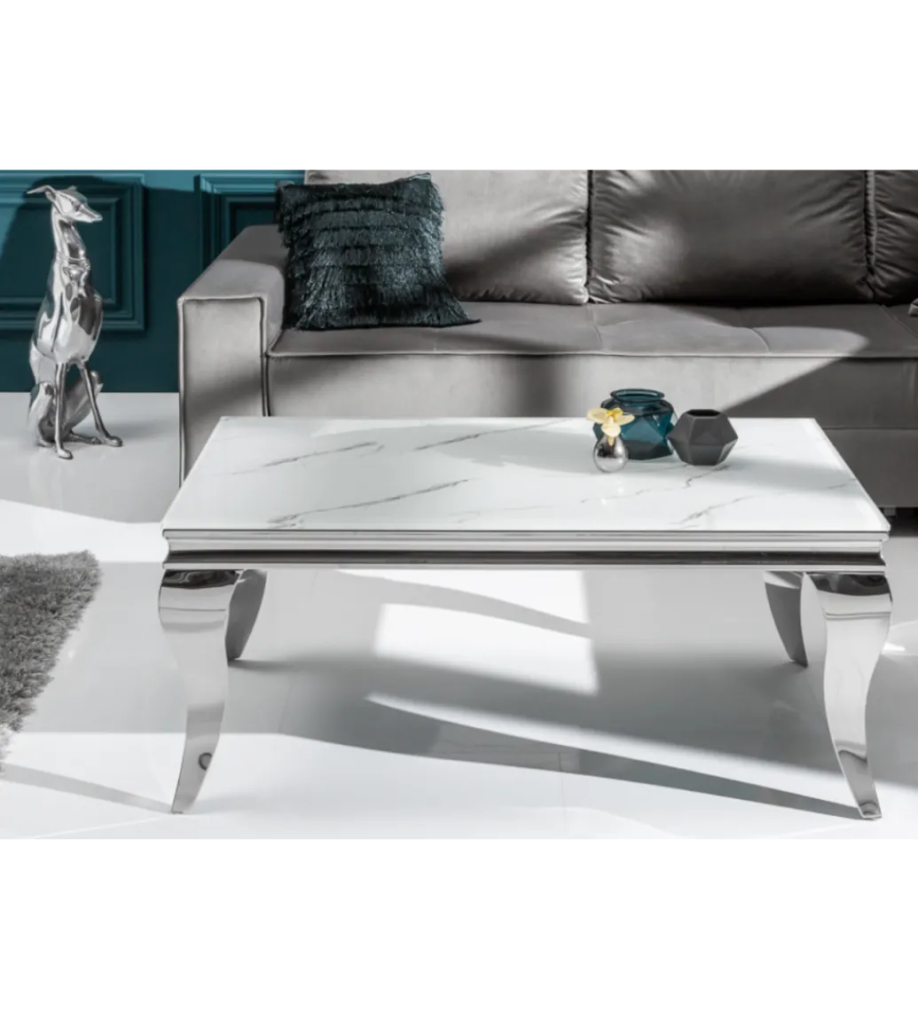 Stolik kawowy GLORIA 100 cm w optyce marmuru*Invicta Interior Discount