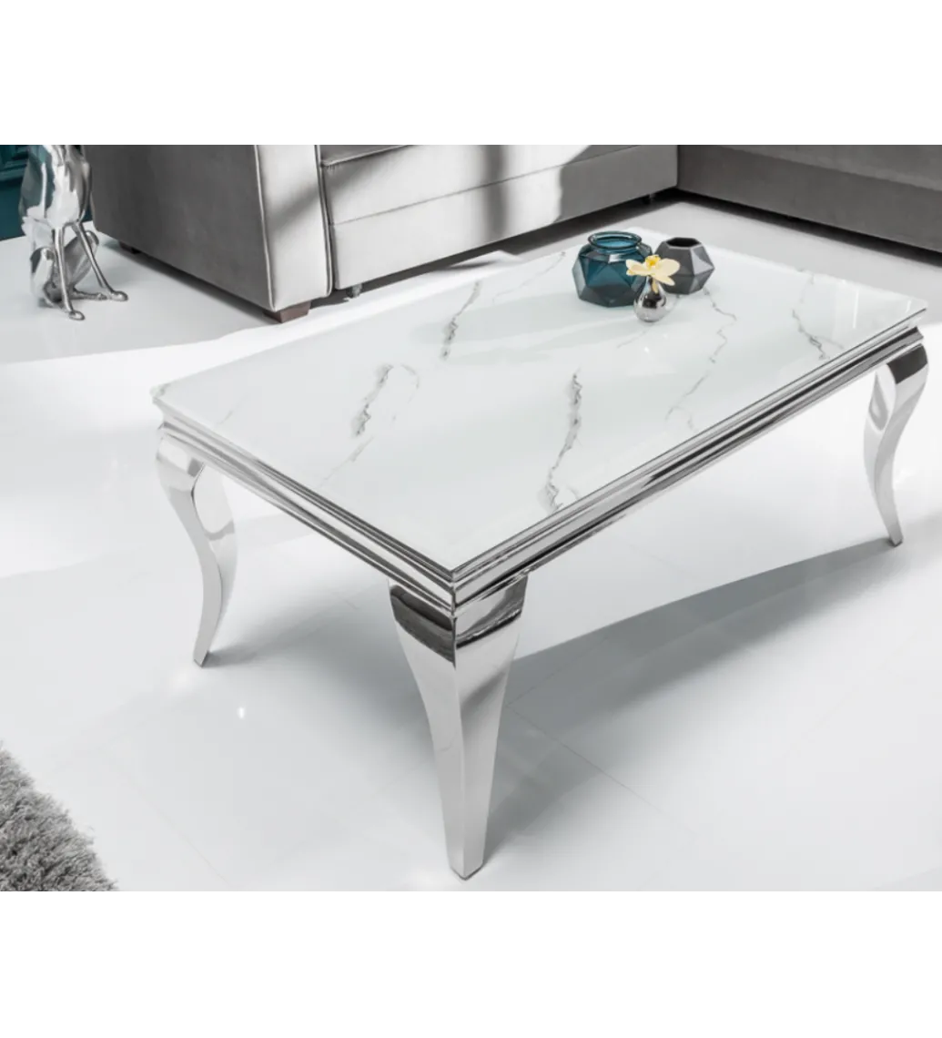 Stolik kawowy GLORIA 100 cm w optyce marmuru*Invicta Interior Discount