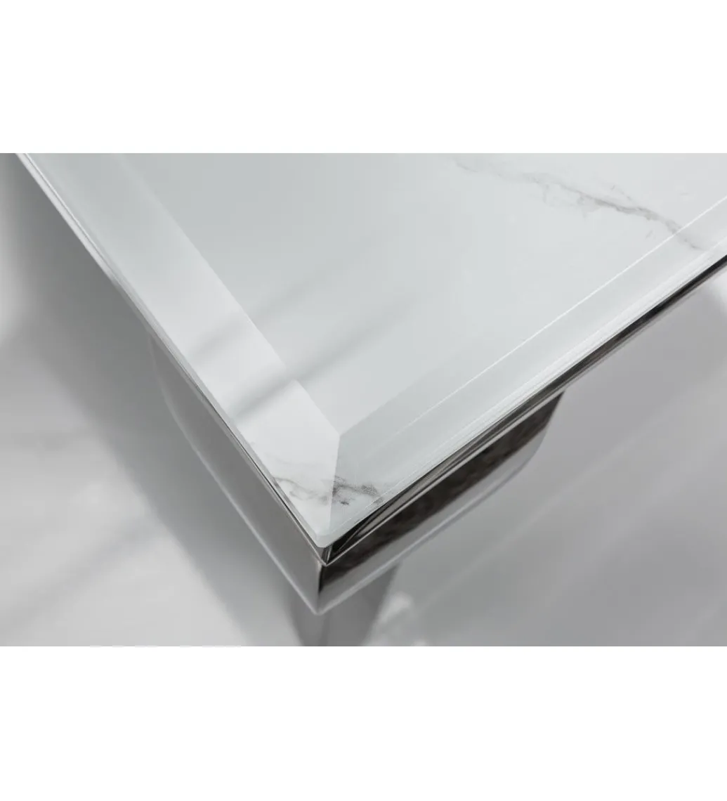 Stolik kawowy GLORIA 100 cm w optyce marmuru*Invicta Interior Discount