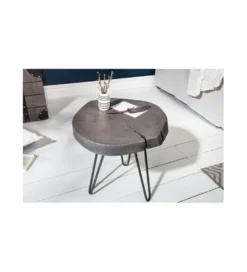 Stolik kawowy Goa 43 cm akacja szara*Invicta Interior Online