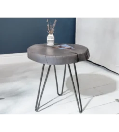 Stolik kawowy Goa 43 cm akacja szara*Invicta Interior Online