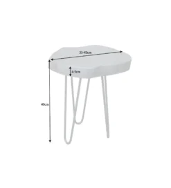 Stolik kawowy Goa 43 cm akacja szara*Invicta Interior Online