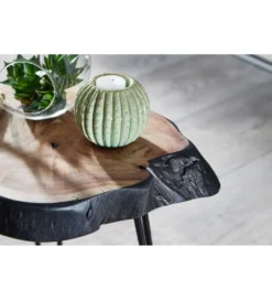 Stolik kawowy GOA 40 cm drewno akacja*WOHNLING, GERMANY Outlet
