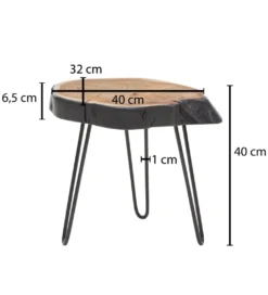 Stolik kawowy GOA 40 cm drewno akacja*WOHNLING, GERMANY Outlet