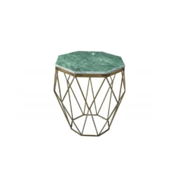 Stolik kawowy GORAN 50 cm marmur zielony*Invicta Interior Discount