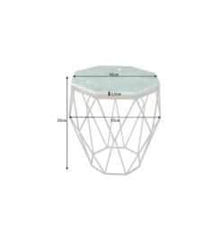 Stolik kawowy GORAN 50 cm marmur zielony*Invicta Interior Discount