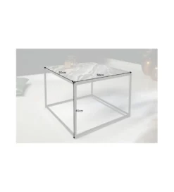 Stolik Kawowy GORAN 50 Cm Marmur Szary*Invicta Interior Online