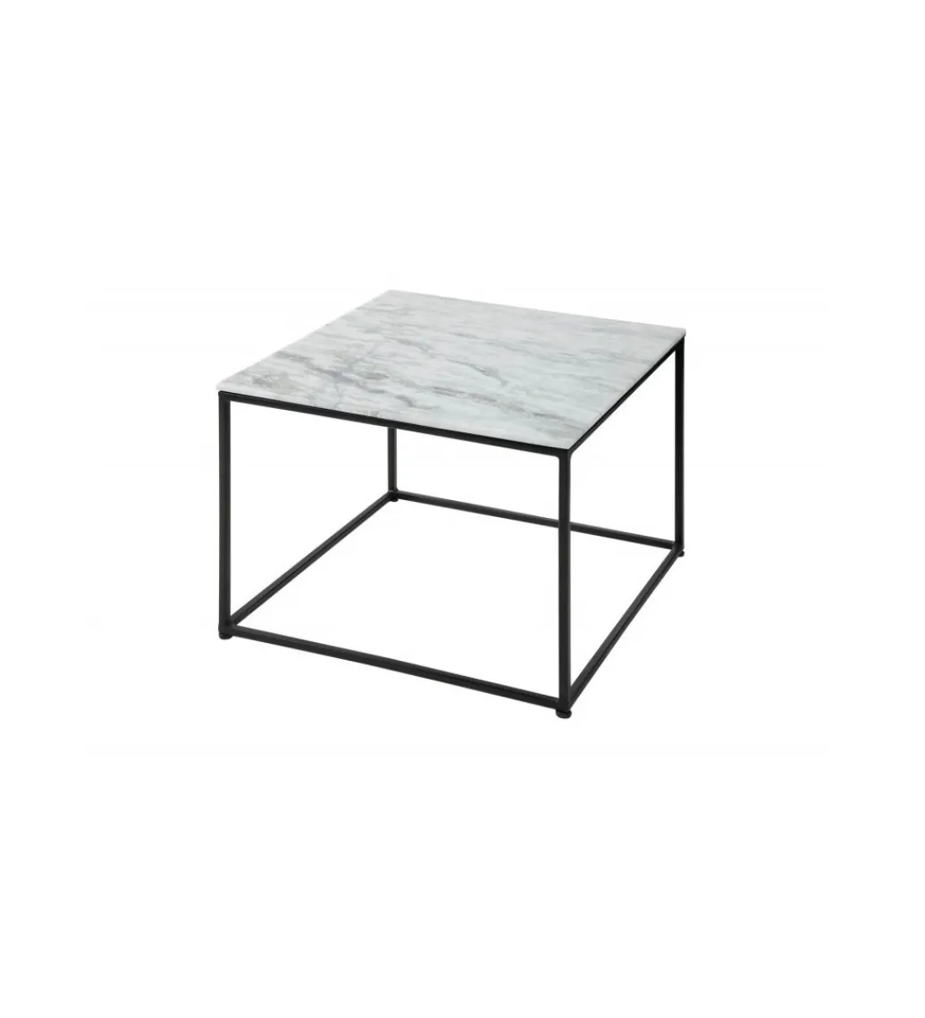 Stolik Kawowy GORAN 50 Cm Marmur biały*Invicta Interior