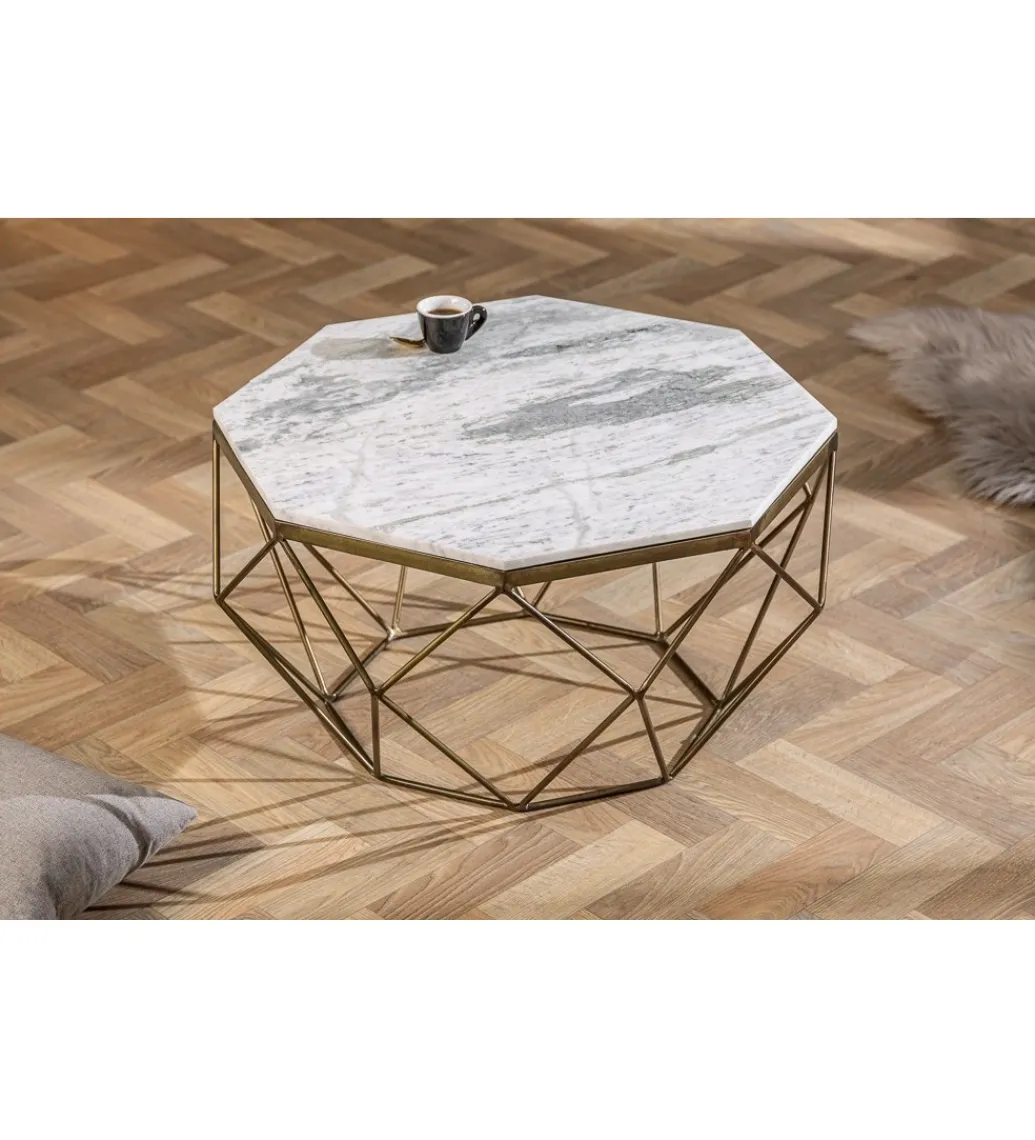 Stolik Kawowy GORAN II 69 Cm Marmur biały*Invicta Interior Hot