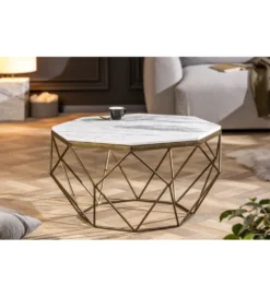 Stolik Kawowy GORAN II 69 Cm Marmur biały*Invicta Interior Hot