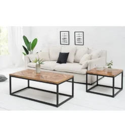 Stolik kawowy GRANDE Infinity Home 100 cm drewno Mango*Invicta Interior - przedsprzedaż Clearance