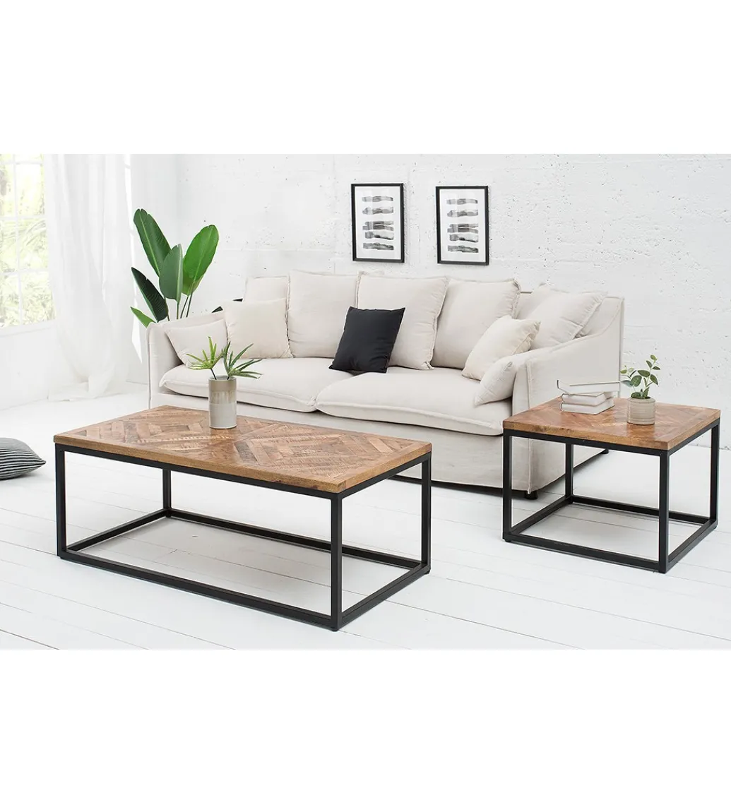 Stolik kawowy GRANDE Infinity Home 100 cm drewno Mango*Invicta Interior - przedsprzedaż Clearance