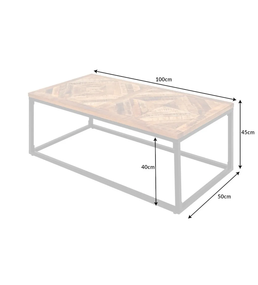 Stolik kawowy GRANDE Infinity Home 100 cm drewno Mango*Invicta Interior - przedsprzedaż Clearance