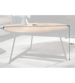 Stolik kawowy GRENADA 80 cm w optyce dębu*Invicta Interior Outlet