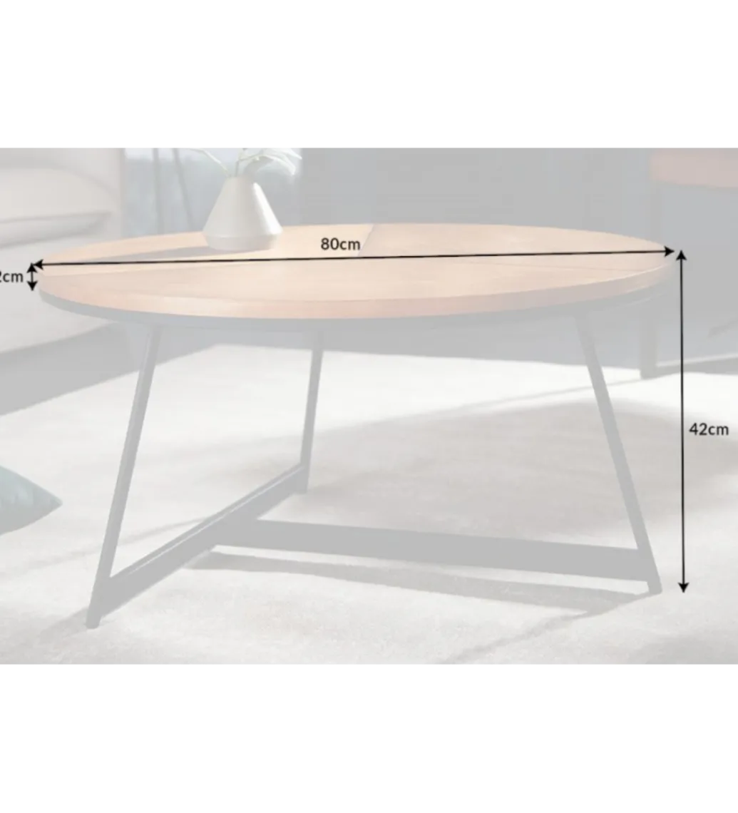 Stolik kawowy GRENADA 80 cm w optyce dębu*Invicta Interior Outlet