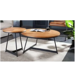 Stolik kawowy GRENADA 80 cm w optyce dębu*Invicta Interior Outlet