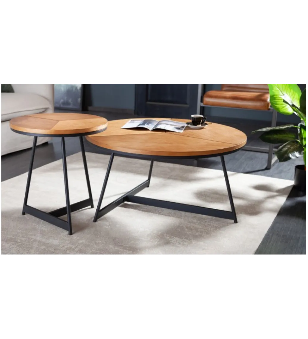 Stolik kawowy GRENADA 80 cm w optyce dębu*Invicta Interior Outlet
