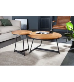 Stolik kawowy GRENADA 80 cm w optyce dębu*Invicta Interior Outlet