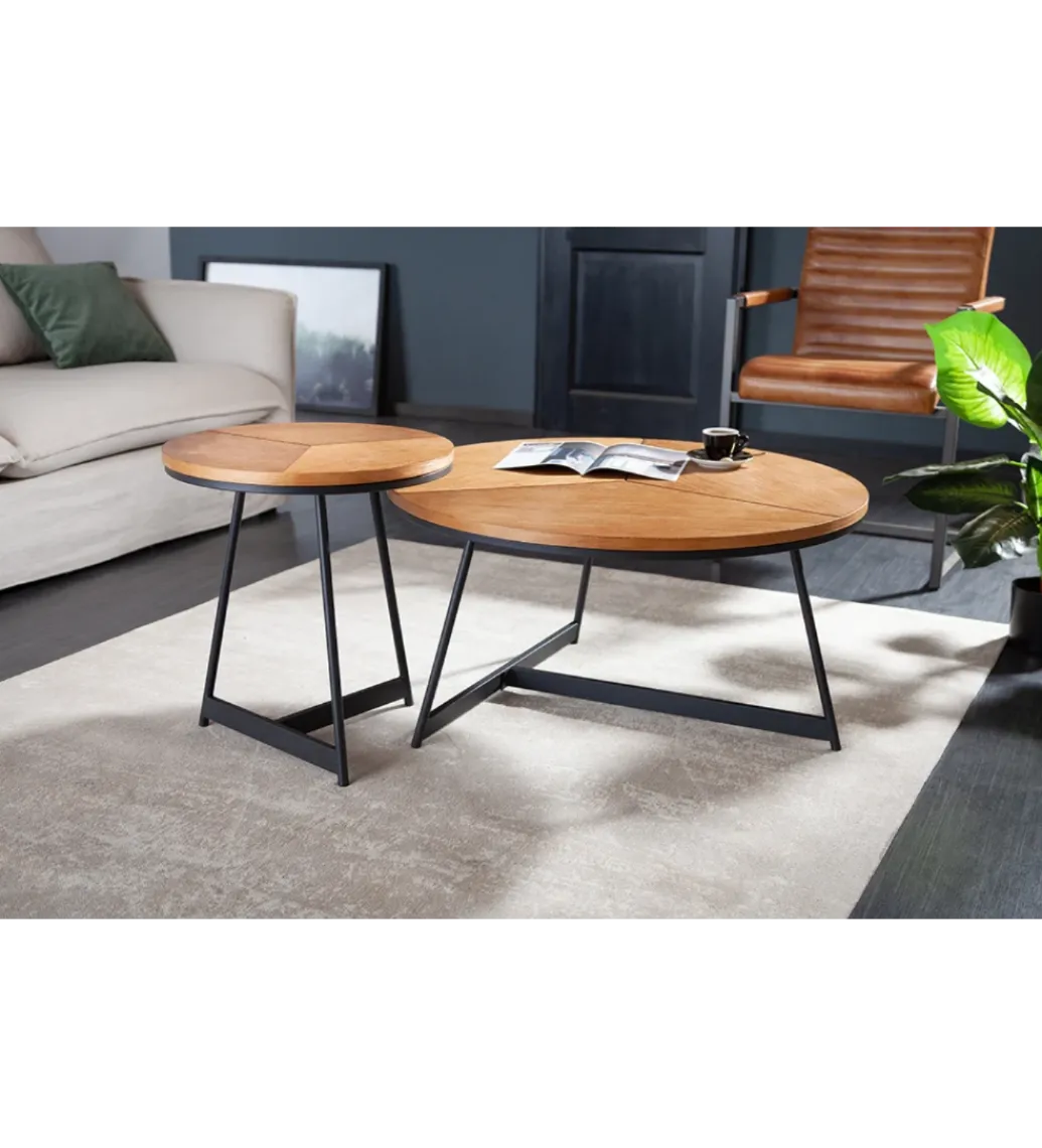 Stolik kawowy GRENADA 80 cm w optyce dębu*Invicta Interior Outlet