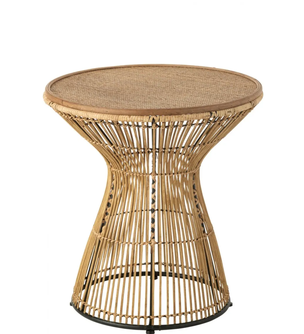 Stolik kawowy GROOVES 63 cm rattan*J-Line Best