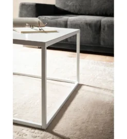 Stolik kawowy HELFI 60 cm biały*WOHNLING, GERMANY Clearance