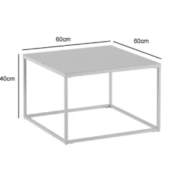 Stolik kawowy HELFI 60 cm biały*WOHNLING, GERMANY Clearance
