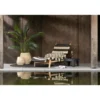 Stolik kawowy HERAS set 2 drewno teak czarny*J-Line