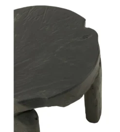 Stolik kawowy HERAS set 2 drewno teak czarny*J-Line